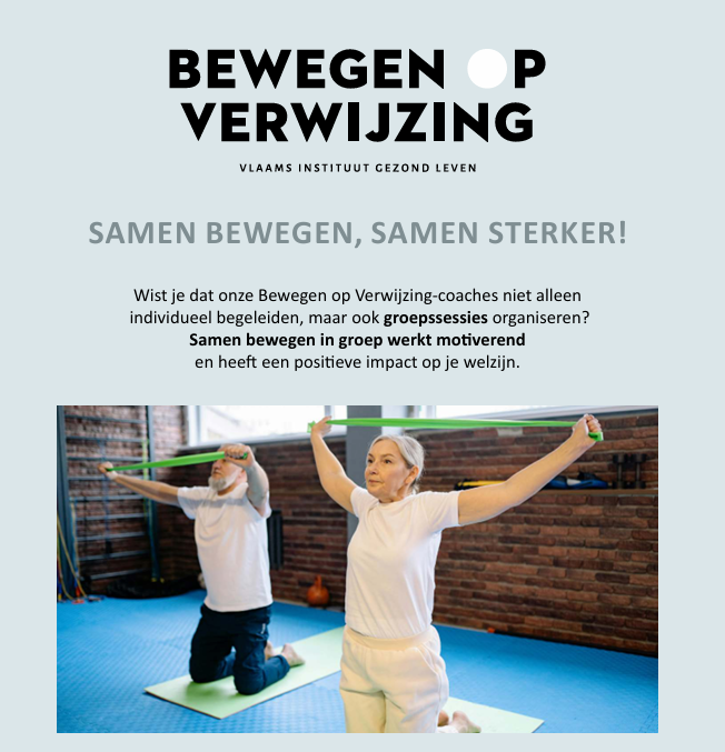 Bewegen op Verwijzing: groepssessies met een coach