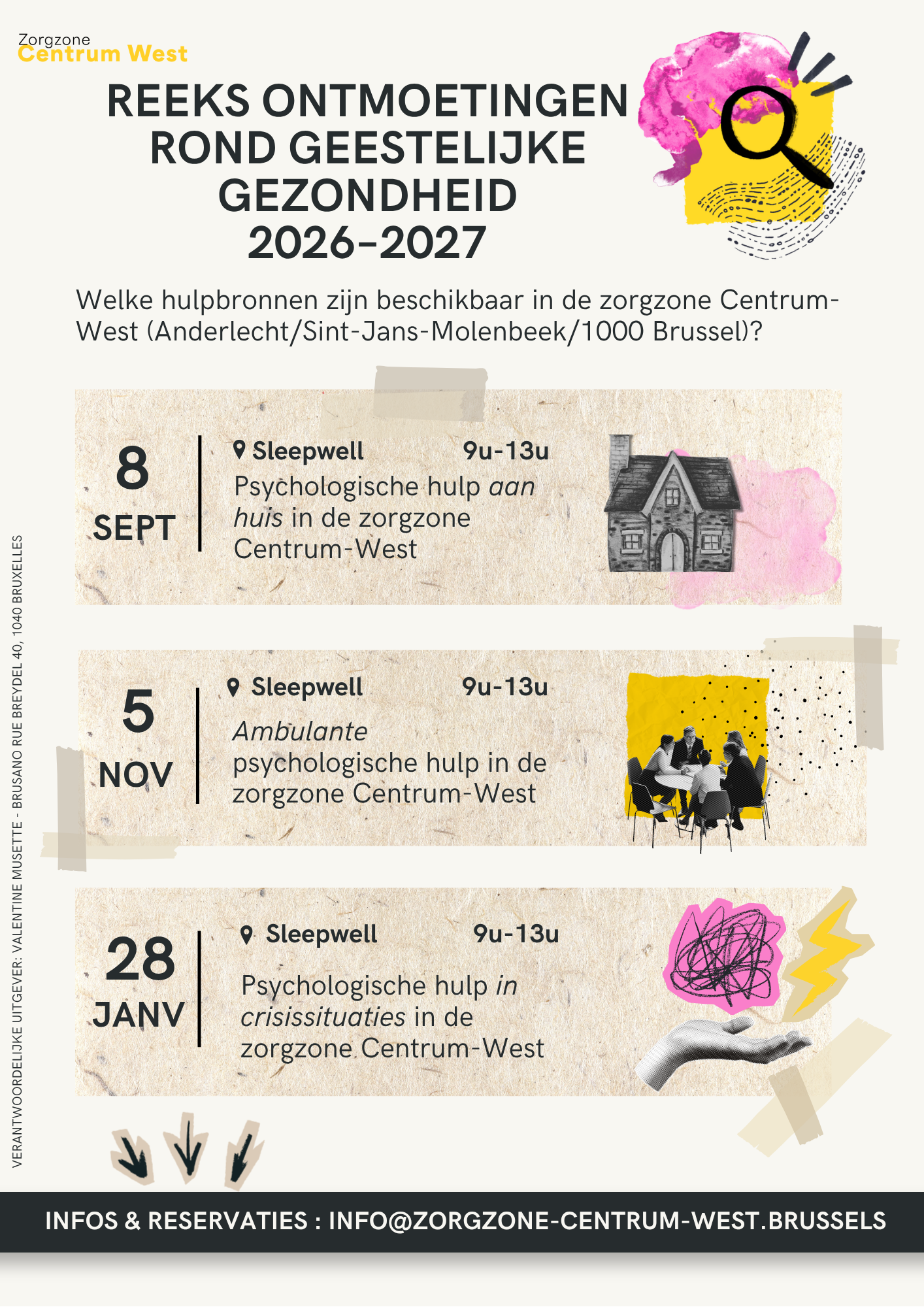 Bijeenkomstencyclus rond geestelijke gezondheid: de inschrijvingen zijn geopend!